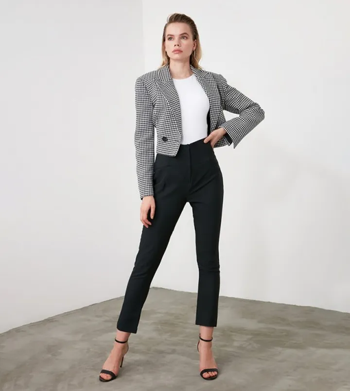 High Rise Cigarette Trousers