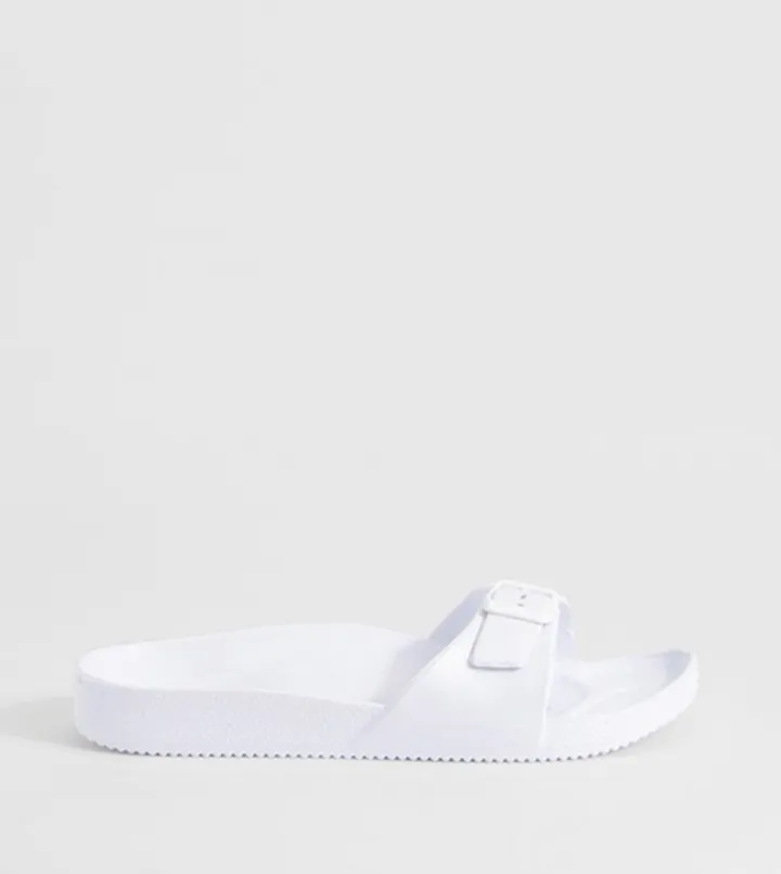 Single Strap Chunky Slide Sandals