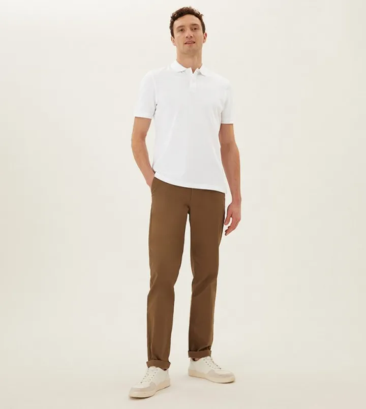 Pure Cotton Pique Polo T-Shirt-(Regular)