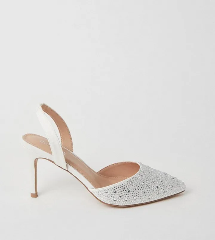 Tahni Diamante Slingback Stiletto Pumps