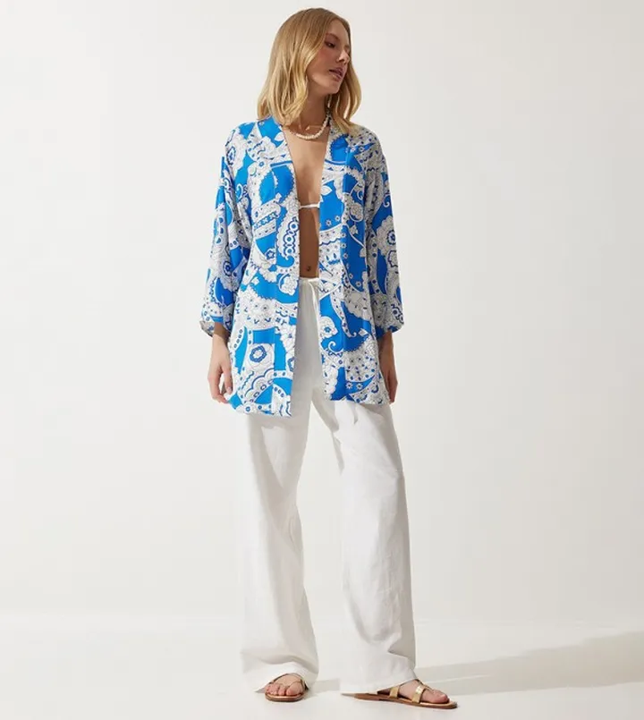 Printed Long Sleeves Kimono