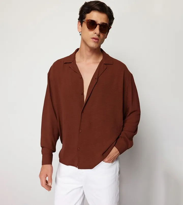 Crinkled Long Sleeves Shirt