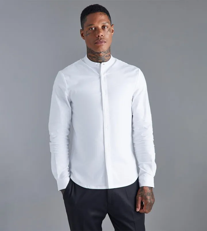 Solid Long Sleeves Slim Fit Shirt