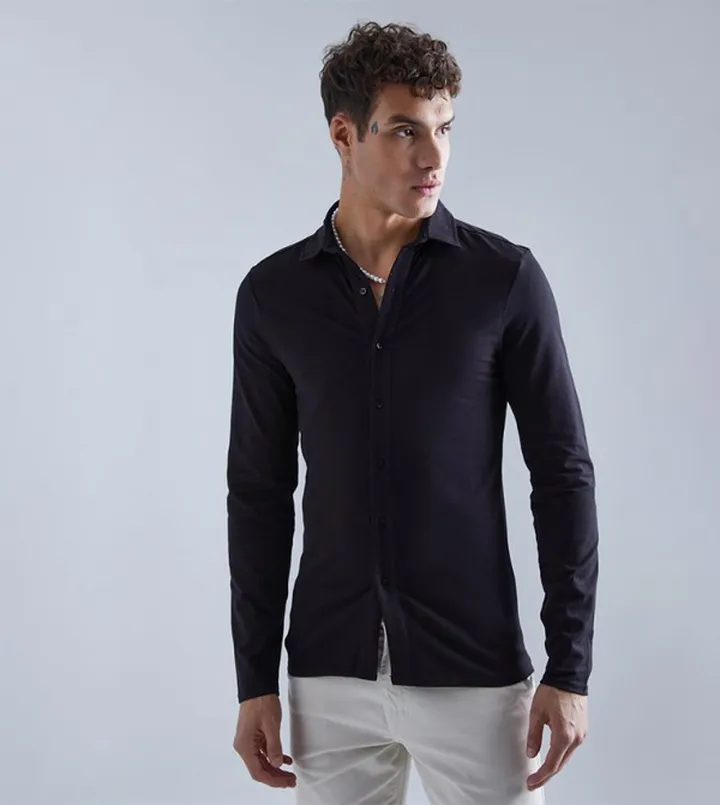 Long Sleeves Stretch Fit Jersey Shirt
