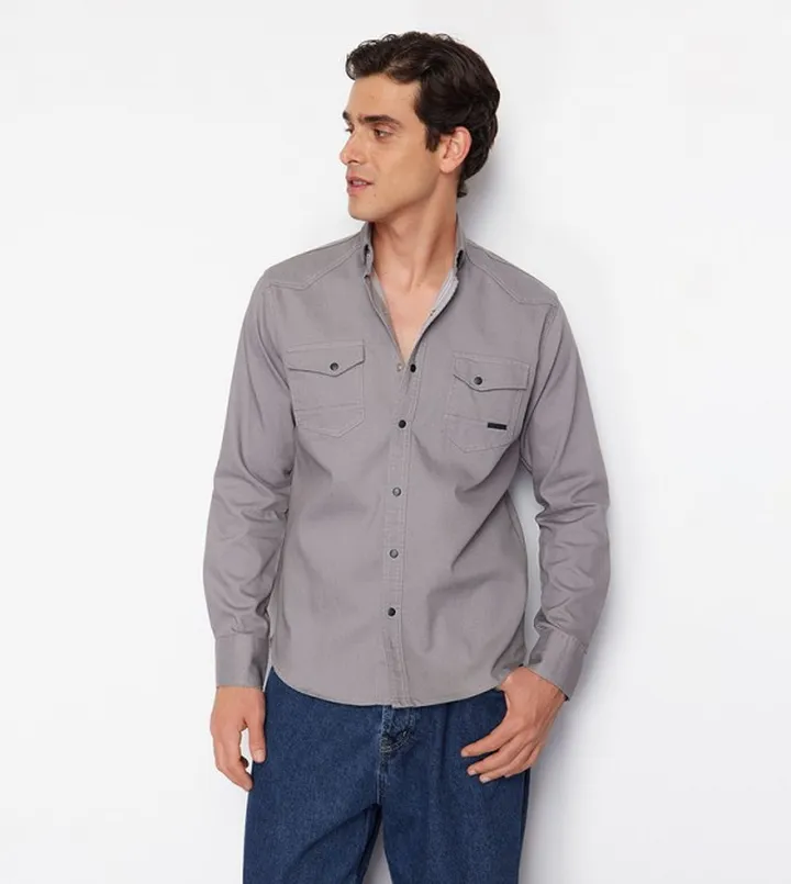 Pocket Detail Long Sleeves Shirt
