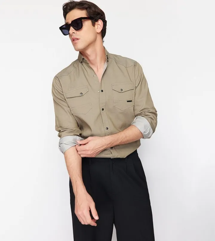 Pocket Detail Long Sleeves Shirt