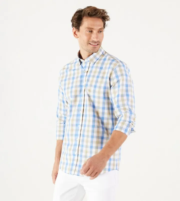Checked Slim Fit Cotton Shirt