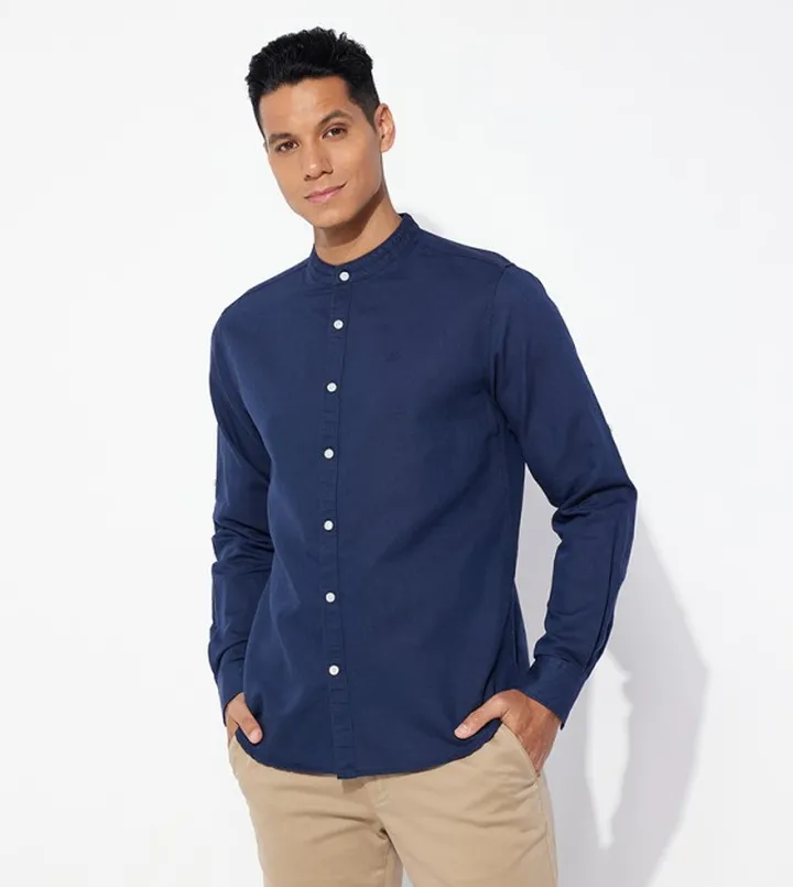 Aero Solid Linen Casual Shirt