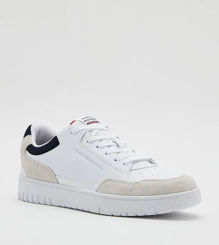 Leather Cupsole Lace-Up Sneakers
