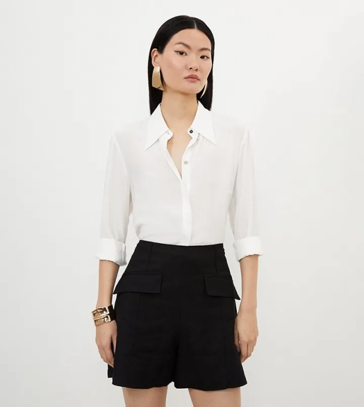Viscose Linen City Woven Shorts