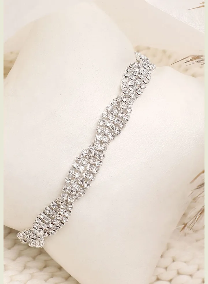Gold Plated Party Rhinestones Bracelet For Women