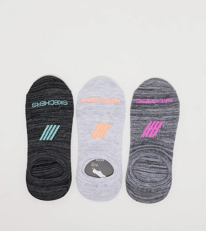 Pack of 3 Non Terry No Show Socks