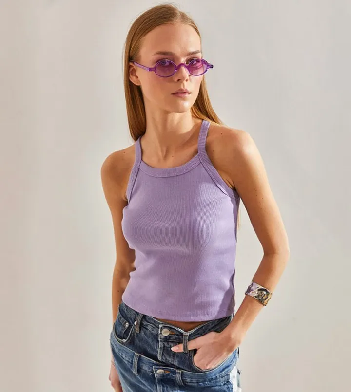 Ribbed Strappy Sleeveless Camisole Top