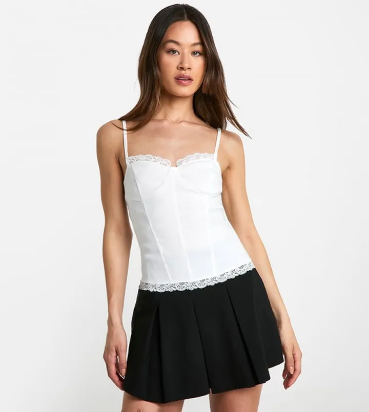 Tall Bengaline Lace Corset Top