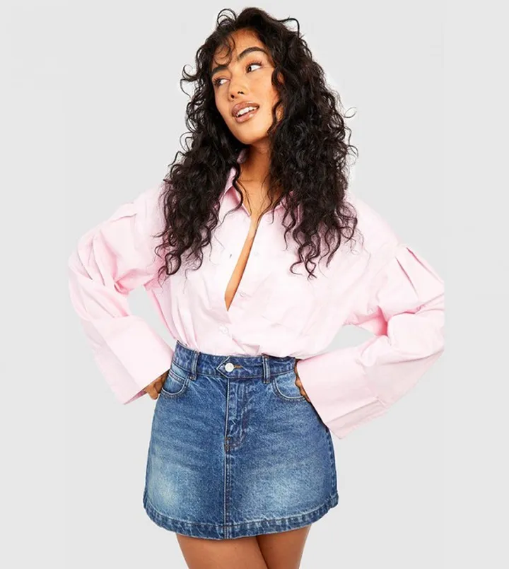 Cotton Extreme Wide Cuff Shirt