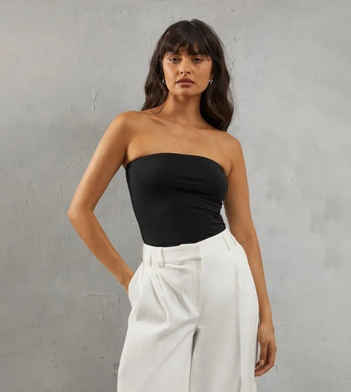 Soft Touch Bandeau Bodysuit Top