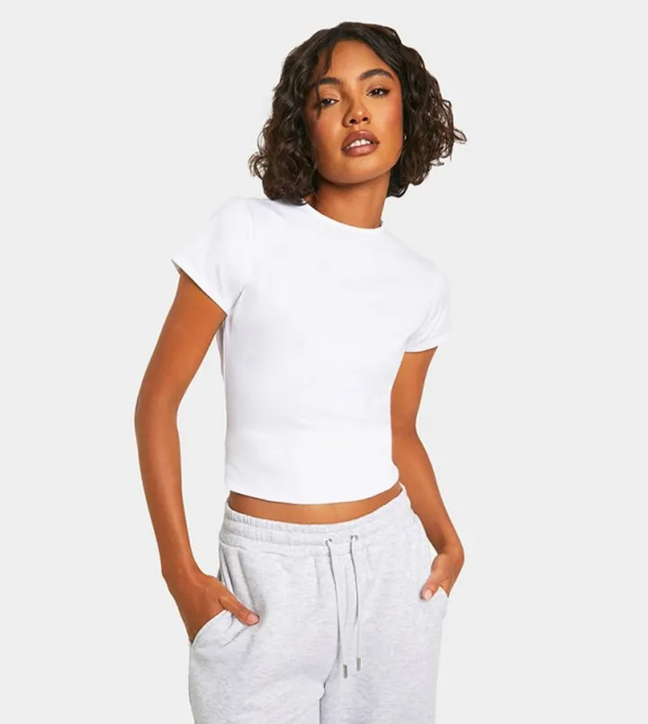 Tall Cotton Elastane Short Sleeves Top