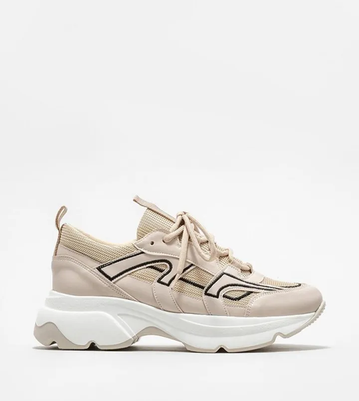 Mesh Lace Up Chunky Sneakers