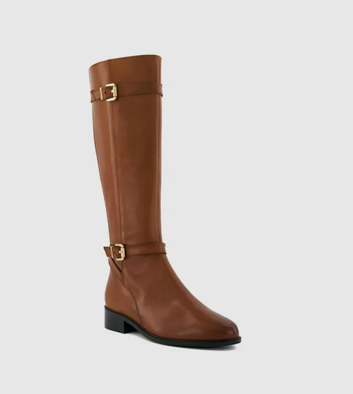 TEPI Leather Knee-High Boots