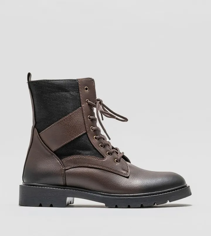 Leather Lace Up Ankle Boots