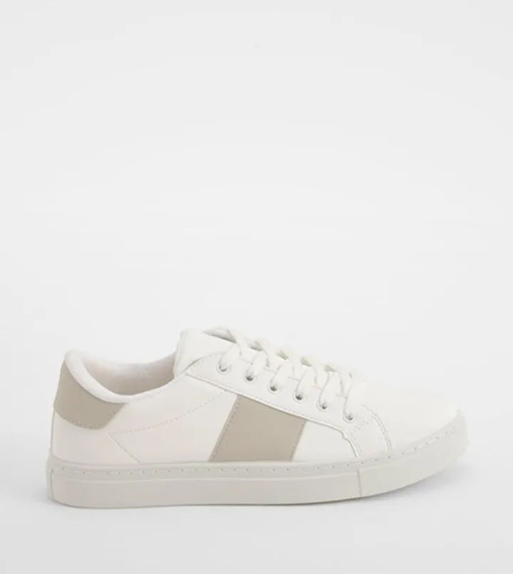 Panel Detail Lace Up Sneakers