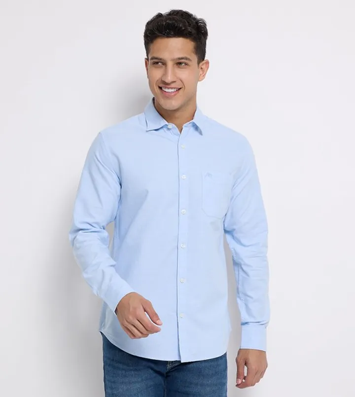 Aero Men's Solid Long Sleeves Shirt