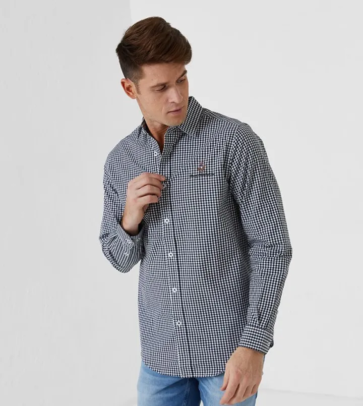Long Sleeve Classic Collar Everlasting Gingham Poplin Shirt