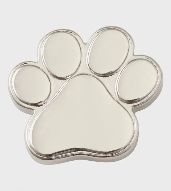Silver Paw Print