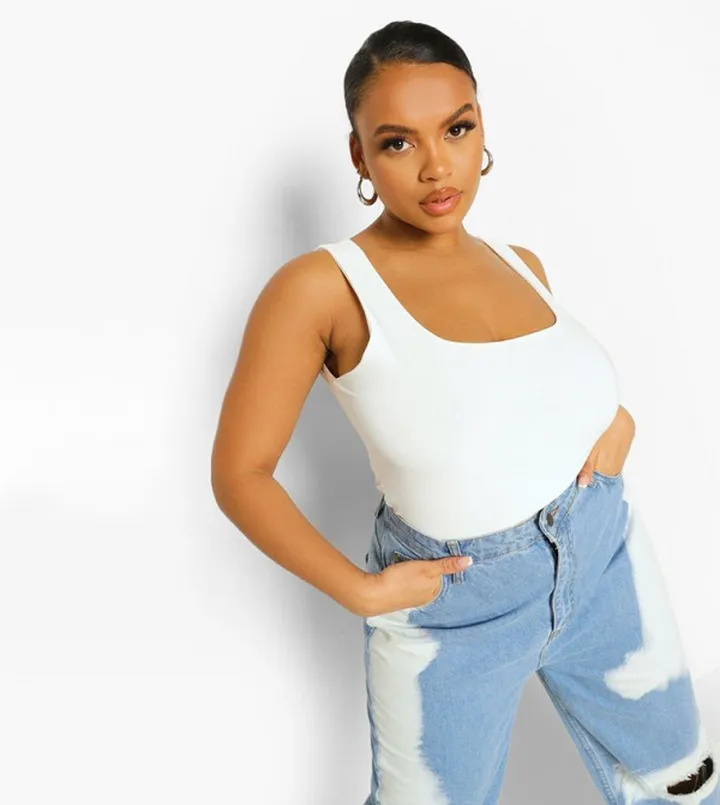 Double Slinky Strappy Bodysuit Top