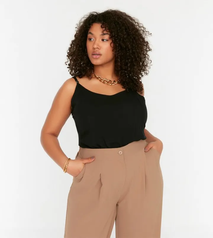 Strap Woven Blouse