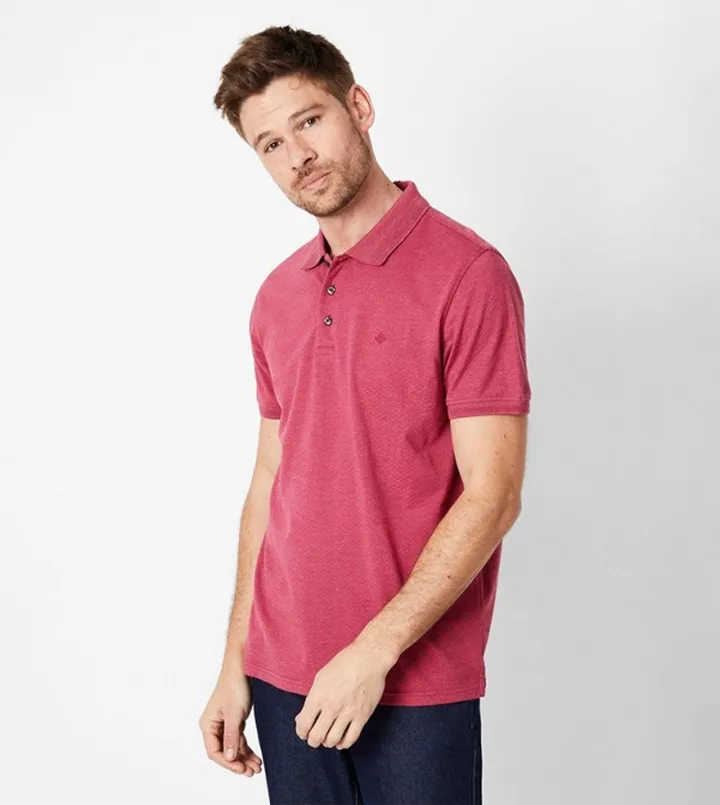 Self Jacquard Polo T-Shirt
