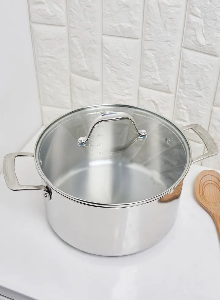 Stainless Steel 24Cm Medium Stock Pot