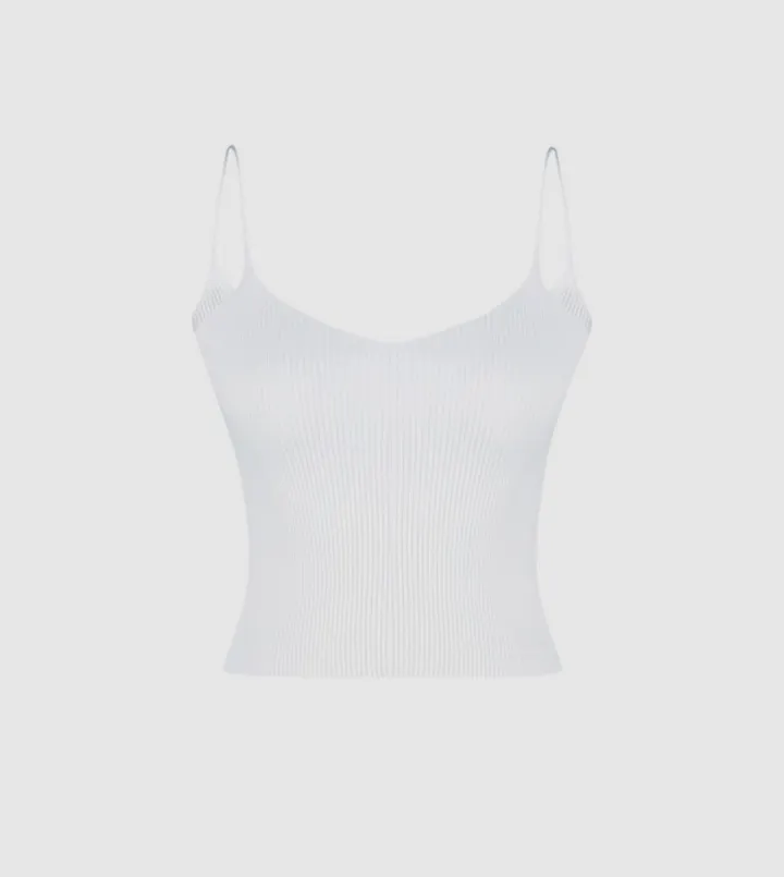 Ribbed Strappy Crop Top