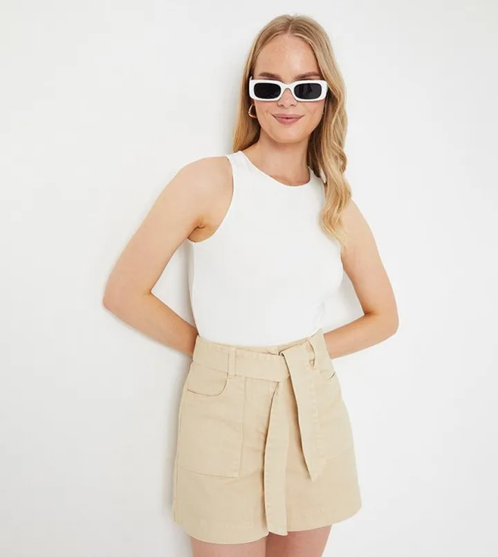 Double Layer Racer Bodysuit Top