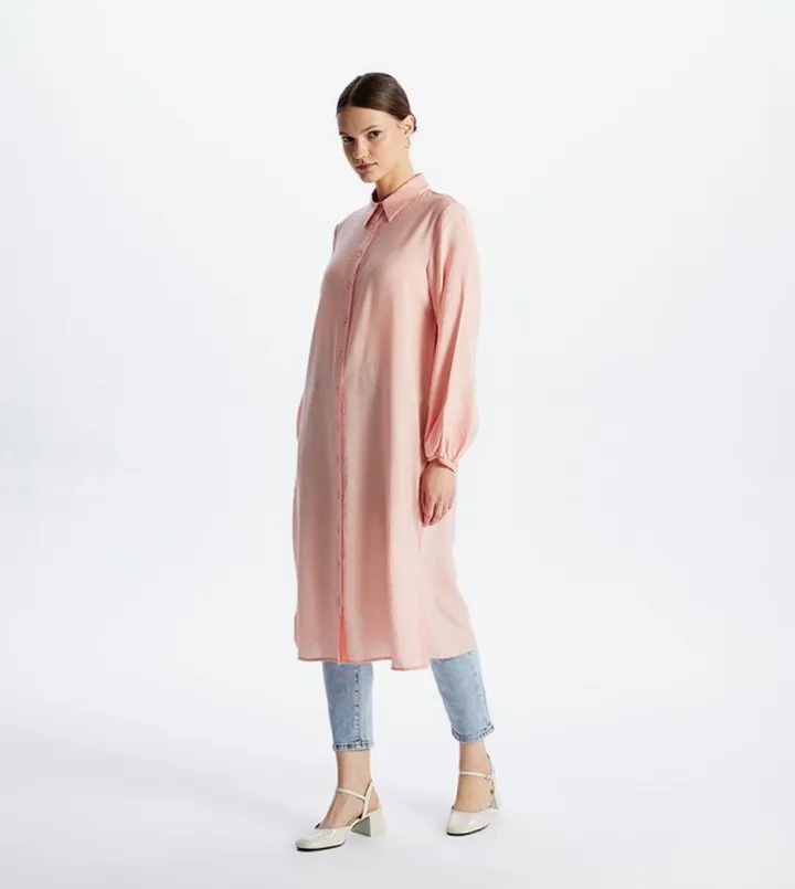 Solid Long Sleeves Shirt Tunic