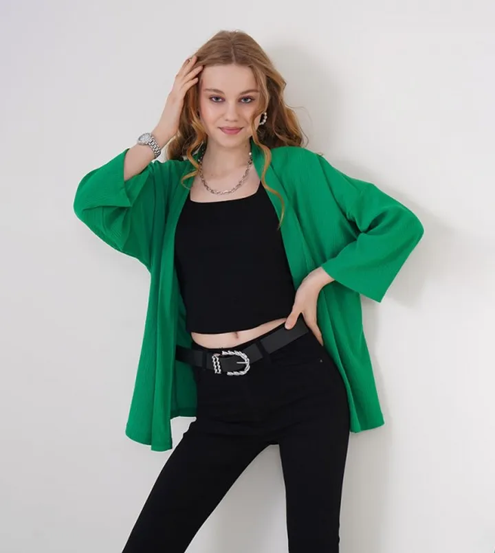 Solid Long Sleeves Kimono