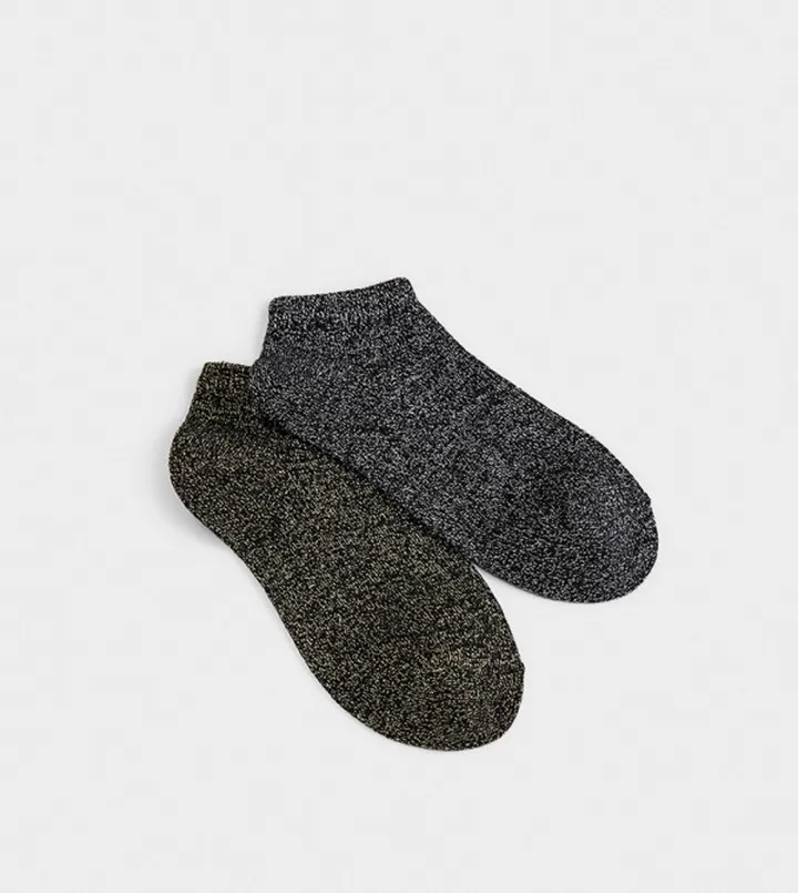 Pack of 2 Shimmer Ankle Length Socks