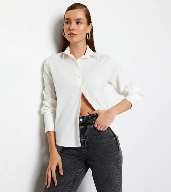 Embellished Long Sleeves Shirt