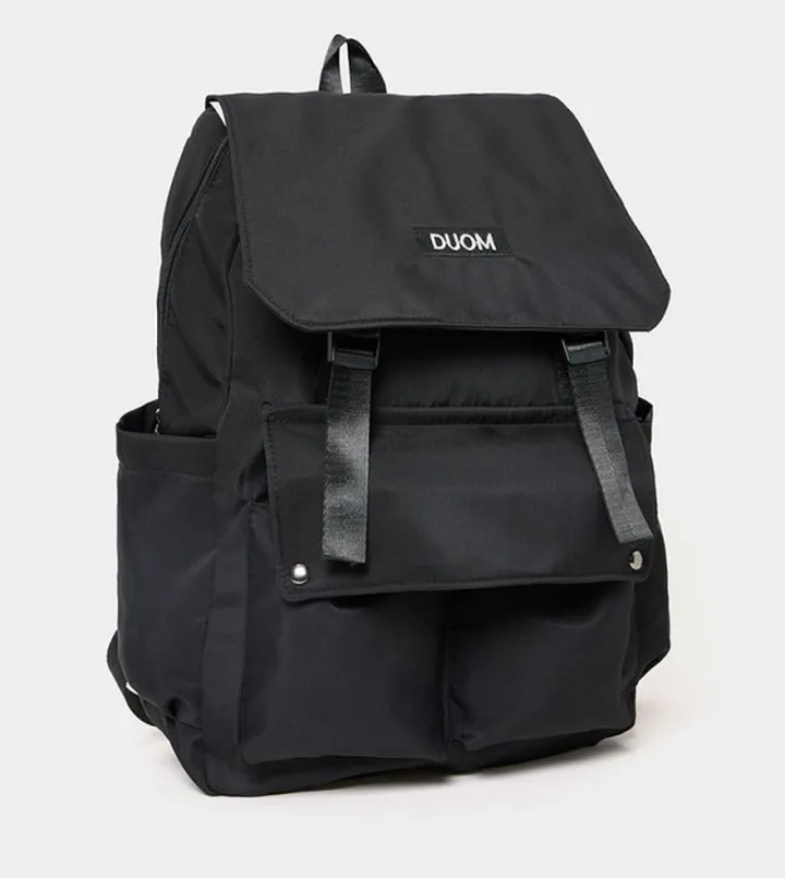 Slogan Print Flap Over Backpack