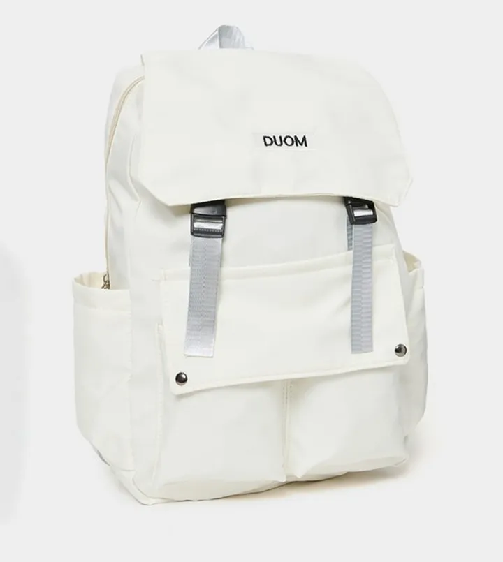 Slogan Print Flap Over Backpack