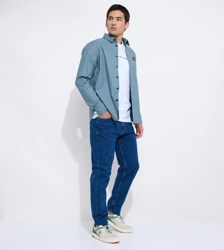 Washed Tapered Fit Jeans