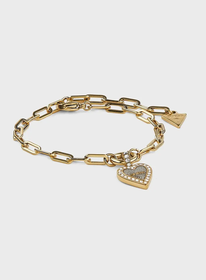 Single Heart Paperlink Chain Bracelet