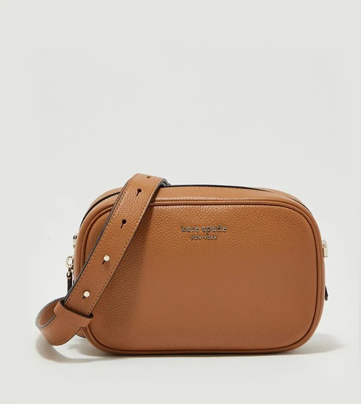 Textured Zip Closure Crossbody Bag