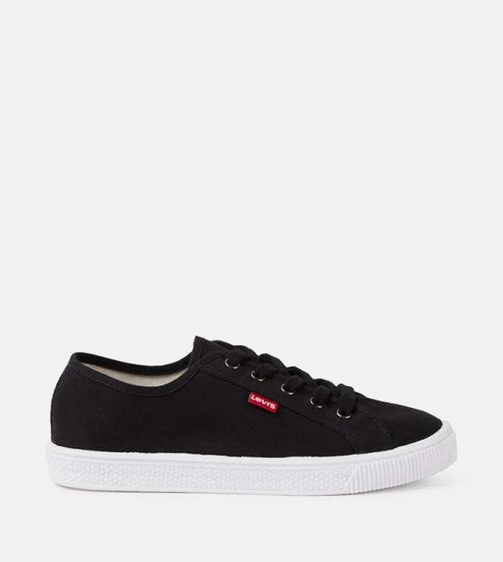 Solid Lace-Up Sneakers