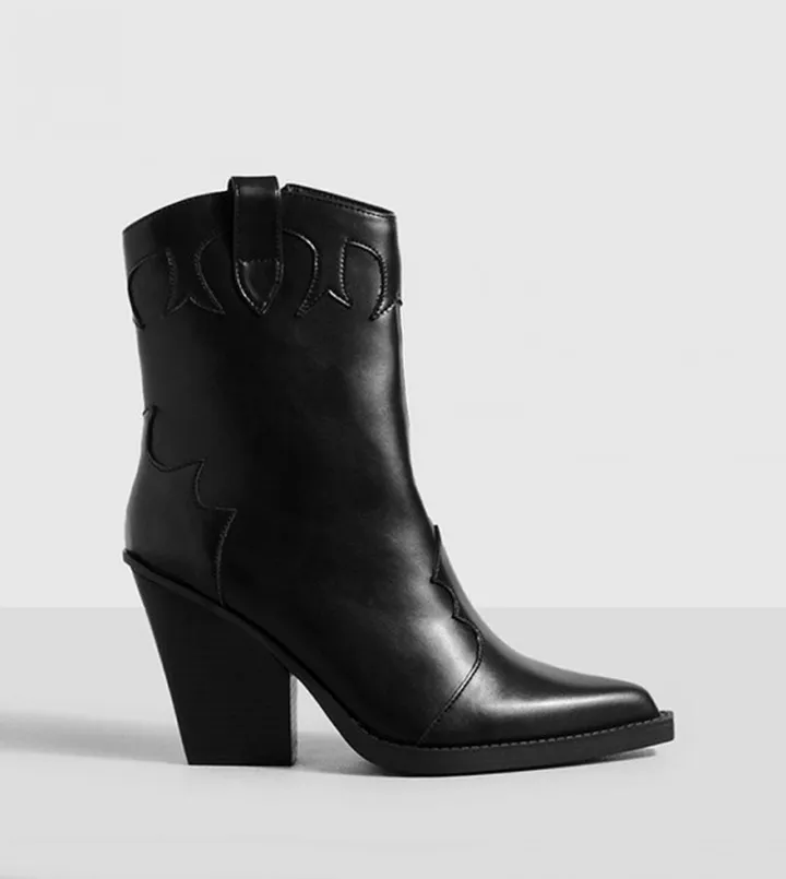Wide Fit Chunky Rand Cowboy Boots