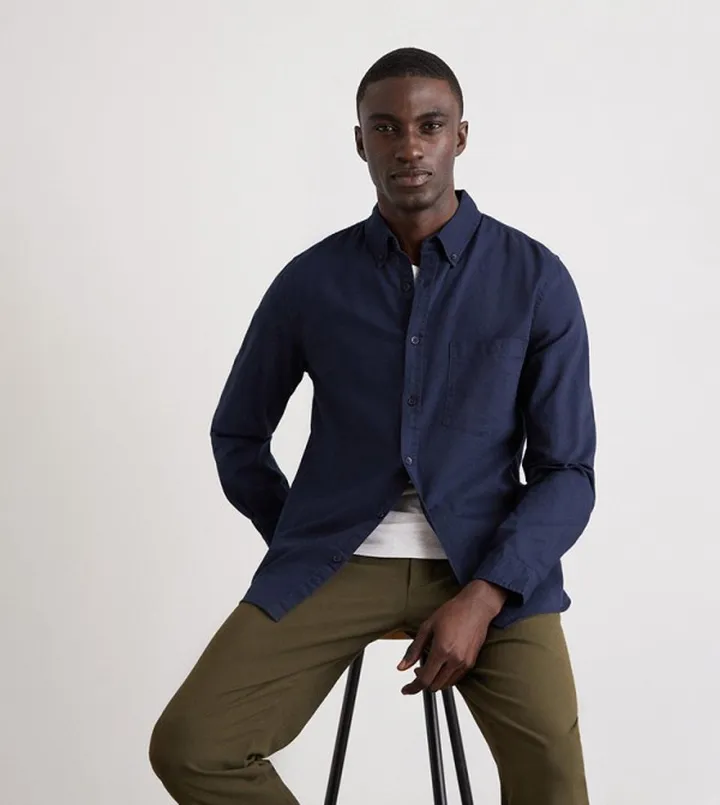 Long Sleeves Chest Pocket Oxford Shirt