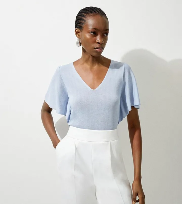 Lightweight Summer Angel Sleeves Casual Top