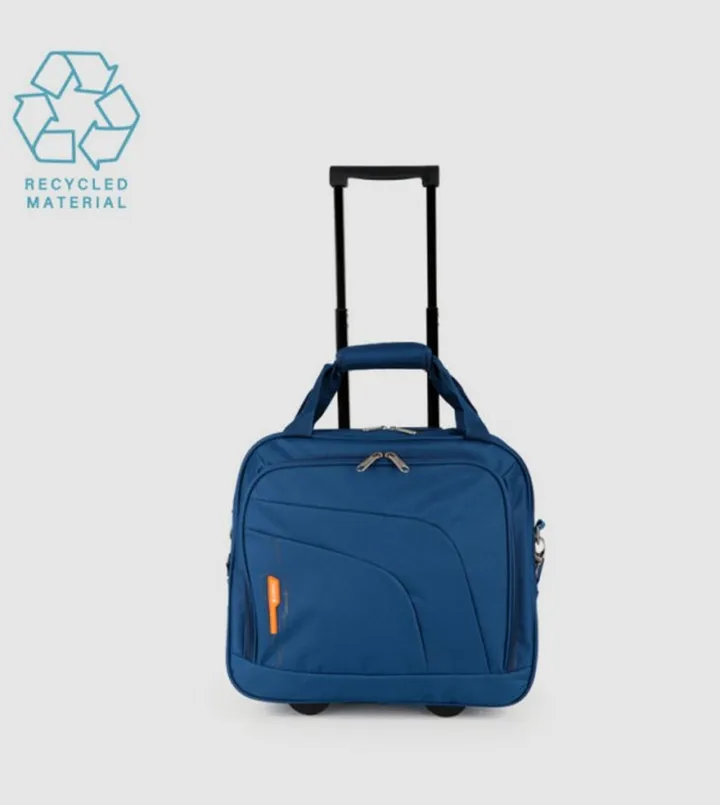 WEEK Logo Detail Briefcase with Wheels