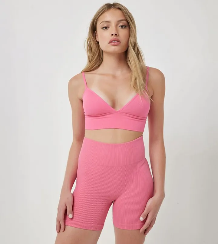 Ribbed Seamless Biker Shorts