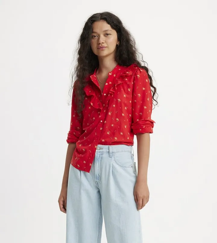 CARINNA Printed Long Sleeves Top